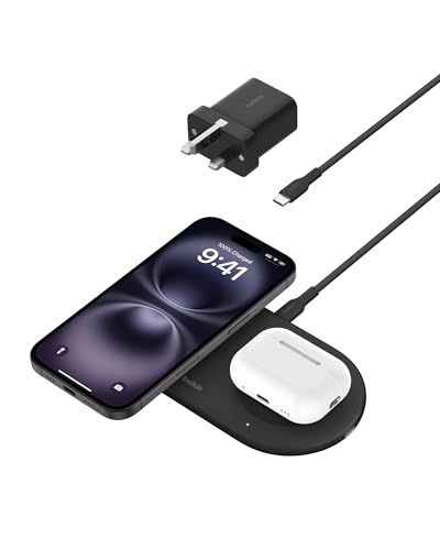Belkin BoostCharge Pro 2-in-1 Wireless Charging Pad with... - High-Tech & Électronique Amazon Royaume-Uni à 21.53€