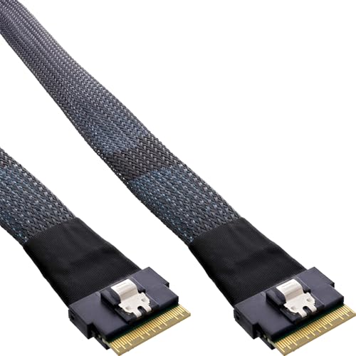 InLine® Cable SAS Slim SFF-8654 8X a SFF-8654 8X, 48 Gb/s... - High-Tech & Électronique Amazon Espagne à 74.08€