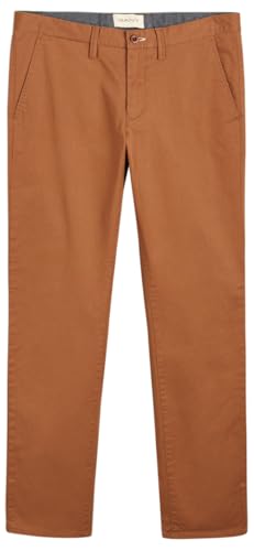 GANT Slim Twill Chinos, Nogal Tostado, 33W x 36L - Mode & Vêtements Amazon Espagne à 21.92€