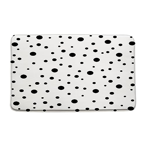 Bioputty Black White Bath Mat Vintage Abstract Polka Dot... - Maison & Cuisine Amazon Royaume-Uni à 1.00€