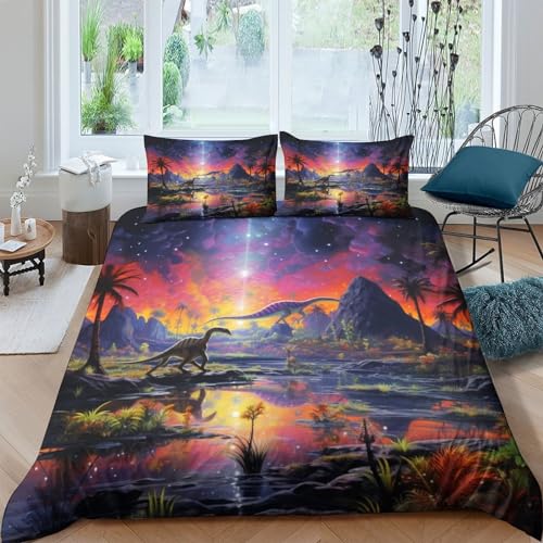 AAHARYA Dinosaur World 3 Piece Set Printed Duvet Cover Bed... - Maison & Cuisine en promo à 20.97€