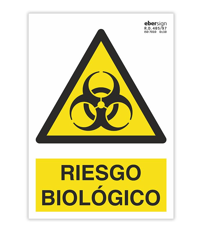 EberSign | Señal de Advertencia "Riesgo Biológico"... - Fournitures Bureau Amazon Espagne à 1.16€