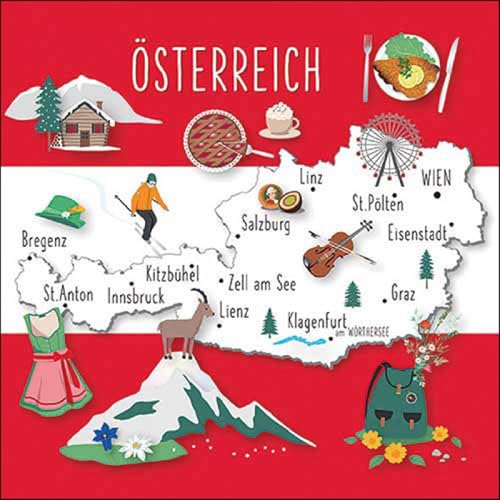 Lot de 20 serviettes en papier avec motif villes et pays... - Maison & Cuisine Amazon France à 2.85€