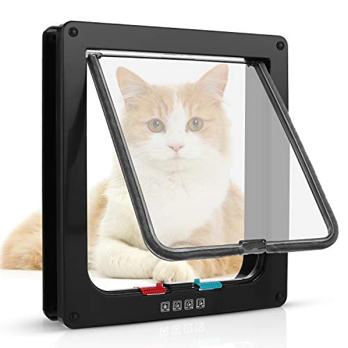 Puerta para Gatos Sailnovo 24,5 * 28,5 * 5,5cm, Negra... - Amazon Espagne à 29.99€