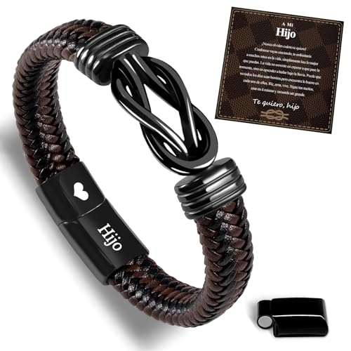 BOCHOI Pulsera de Cuero para Hombre - Regalo de Graduación... - Bijoux & Montres Amazon Espagne à 4.99€