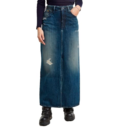 G-STAR Para Mujer Falda Viktoria Long, Azul (Worn in... - Bon plan à 28.86€