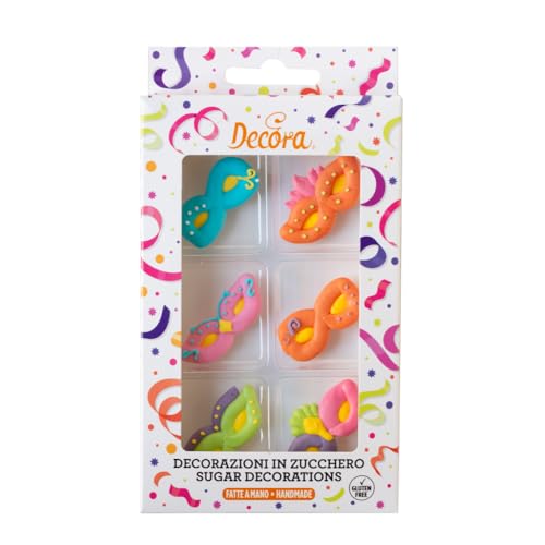 Decora 0500433 Confezione Da 6 Maschere Di Carnevale In... - Auto & Moto Amazon Italie à 3.96€