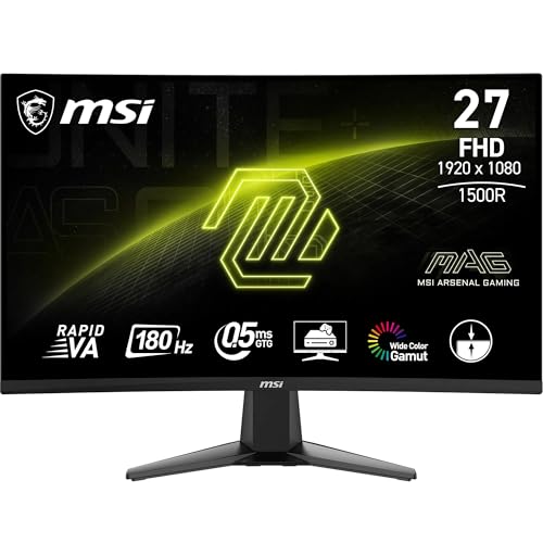 MSI MAG 27C6F écran Gaming incurvé FHD de 27" - Dalle Rapid... - Tech & Electronics Amazon France à 119.99€