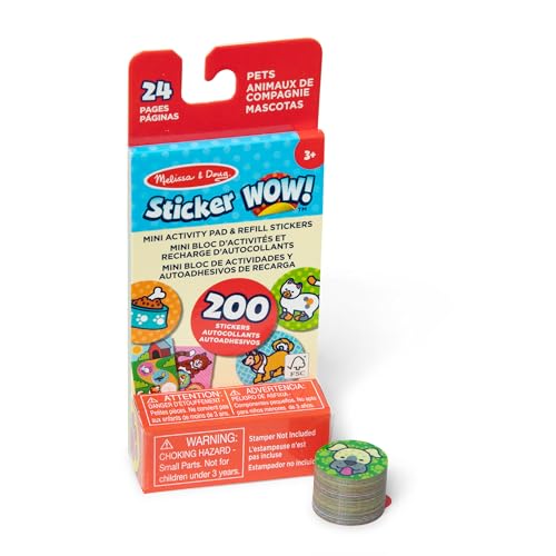 Melissa & Doug Sticker Wow Mini Blocco attività e 200... - Animalerie Amazon Italie à 4.99€