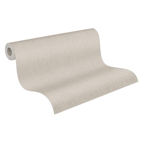 Livingwalls Wallpaper 396514 Plain Wallpaper in Beige, Grey... - Maison & Cuisine Amazon Royaume-Uni à 23.77€