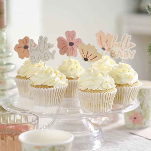 Ginger Ray Adornos florales para cupcakes con diseño de... - High-Tech & Électronique en promo à 4.59€