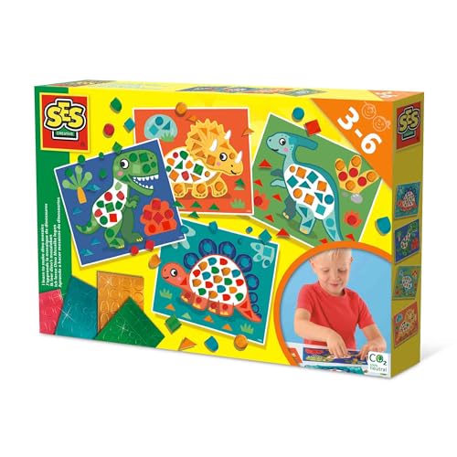 SES Creative 14641 - I Learn to Make Dino Mosaicos, 4... - Jouets & Jeux en promo à 10.62€