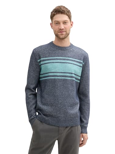 TOM TAILOR 1043348 Suéter pulóver, 36198-navy Teal Stripe... - Mode & Vêtements en promo à 29.72€