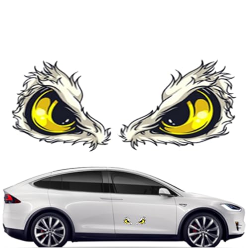 Yulokdwi Pegatinas Reflectantes para Ojos de Coche,Adhesivo... - Auto & Moto en promo à 1.59€