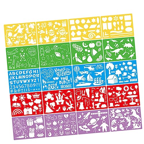 Operitacx 20pezzi Template per e Inglesi per attività... - Fournitures Bureau en promo à 11.59€