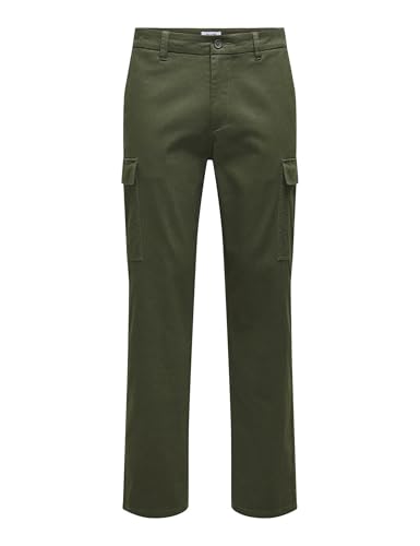 ONLY & SONS Onsnicky 0241 Pantalon Cargo Droit Noos, Vert... en promo à 17,99€ (-36%) sur Amazon FR