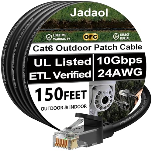 Cable Ethernet Cat6 para exteriores de 150 pies, compatible... - High-Tech & Électronique Amazon Espagne à 58.25€
