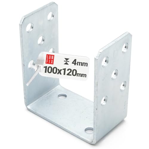 Support de poteau en U à visser de 100 mm de large, 120 mm... - Jardin & Extérieur en promo à 3.14€