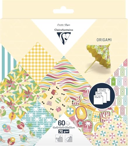 Clairefontaine 95384C 60 Sheets Origami Paper Size case... - Maison & Cuisine en promo à 3.36€