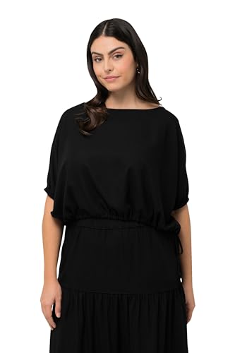 Ulla Popken Giacca Corta con Lino Camicia da Donna, Nero... - Mode & Vêtements Amazon Italie à 24.59€