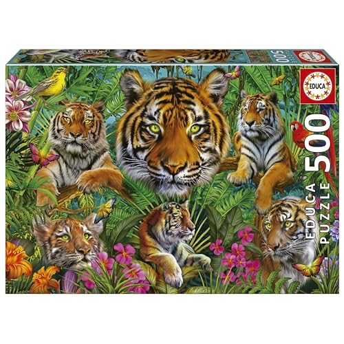 Educa - Jungle de Tigres Puzzle 500 pièces Adulte | Tigre... - Jouets & Jeux Amazon France à 5.99€