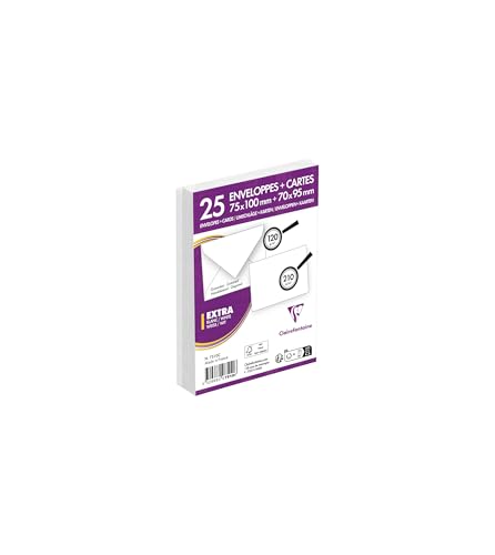 Clairefontaine 7510C - Combiné comprenant 25 Enveloppes... - Beauté & Parfums en promo à 3.59€