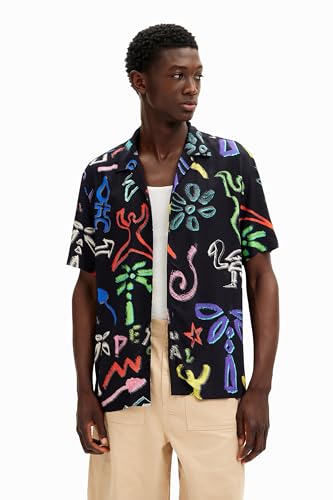 Desigual CAM_Alistair, 2000 Negro, L, Negro, L - Mode & Vêtements en promo à 24.74€