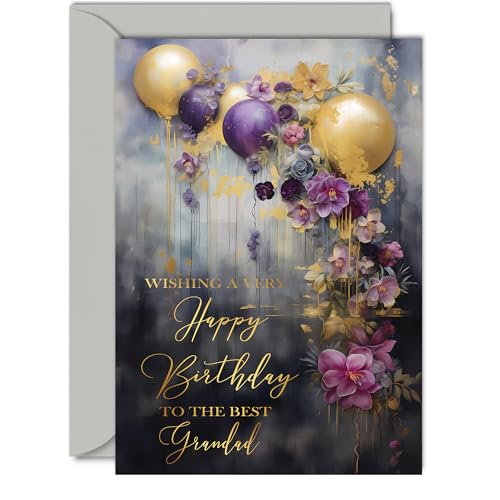 Beautiful Gold Birthday Cards for Grandad - Golden Party... - Sports & Fitness Amazon Royaume-Uni à 2.47€