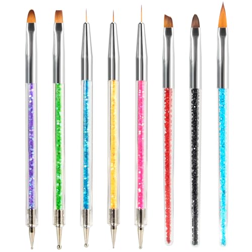 8 Pcs Kit de Pinceau Nail Art Ongles, Brosses de Ongle Art... - Beauté & Parfums Amazon France à 3.95€