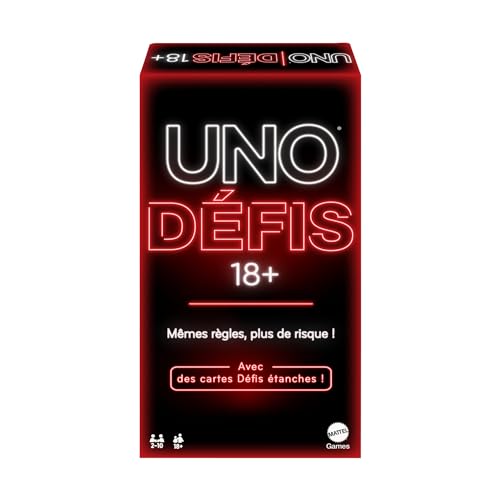Mattel Games UNO DEFIS Kartenspiel nur für Erwachsene für... - Jouets & Jeux Amazon Allemagne à 9.28€