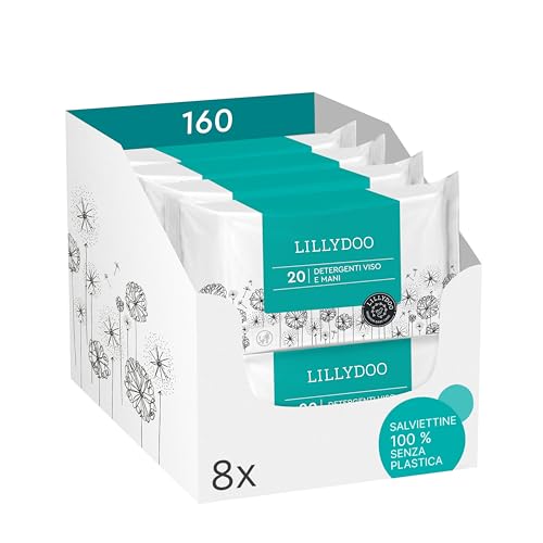 Salviettine detergenti viso e mani LILLYDOO, 160 pezzi (8 x... - Bricolage & Outils Amazon Italie à 13.49€