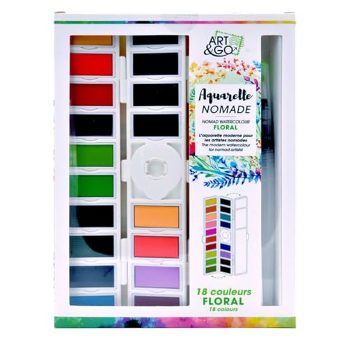 ART&GO - Palette d'Aquarelle Nomade - 18 Nuances de... - Bricolage & Outils Amazon France à 16.42€