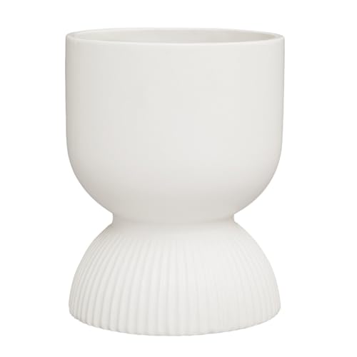 Premier Housewares White Planter Modern Geometric Stoneware... - Garden & Outdoor Amazon UK à 9.79€