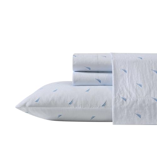 Nautica - Twin XL Sheets, Cotton Percale Bedding Set, Crisp... - Home & Kitchen Amazon UK à 32.19€