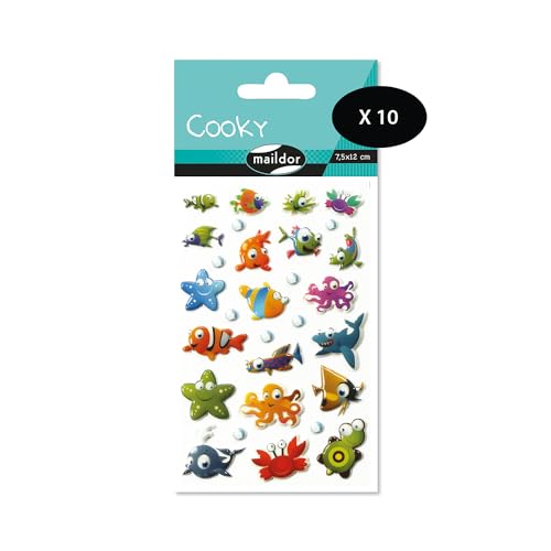 MY MANDARINE 560384Cpack - GOMMETTES 3D Cooky - LOT DE 10... - Loisirs Créatifs Amazon France à 8.18€