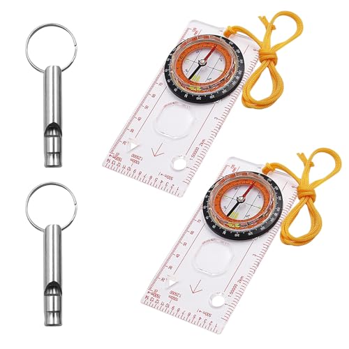 Lot de 2 boussoles de navigation transparentes et étanches... - Sports & Fitness Amazon France à 10.51€
