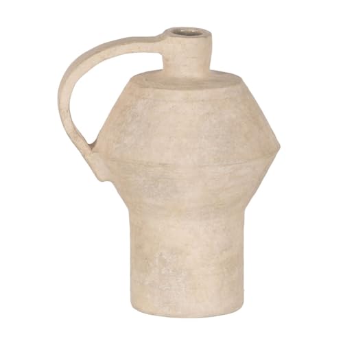 BigBuy Home Vase, hellgrau, Keramik, 18 x 15 x 23 cm - Maison & Cuisine Amazon Allemagne à 19.36€