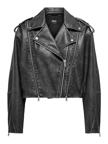 ONLY ONLCASEY Faux Leather Washed Biker OTW Chaqueta... - Sports & Fitness Amazon Espagne à 31.73€