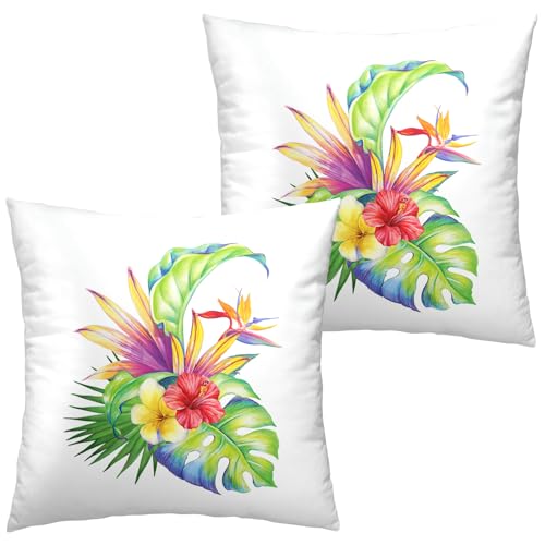 Kwlegh Sommer-Kissenbezüge mit tropischen Blättern... - Maison & Cuisine Amazon Allemagne à 3.01€