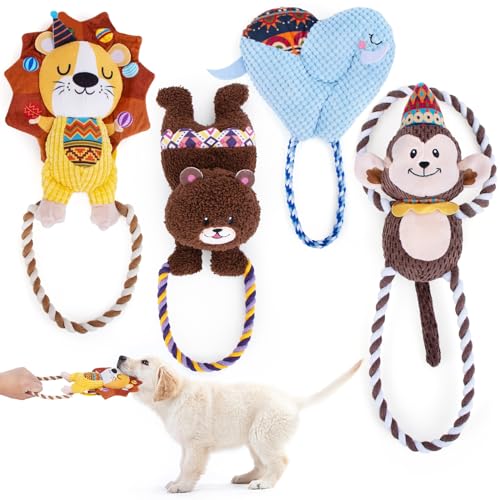 MOMOK 4 jouets couineurs en peluche pour chien - Jouets & Jeux en promo à 13.93€
