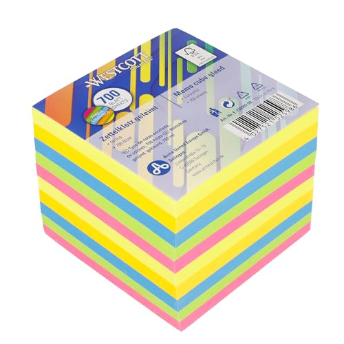 Westcott Note Block Coloured 700 Sheets | memo Block glued... - Maison & Cuisine Amazon Royaume-Uni à 4.58€