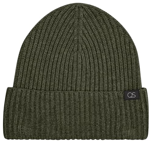 QS 2159294 Gorro de Punto con Solapa y Parche de Etiqueta... - Amazon Spain à 19.91€