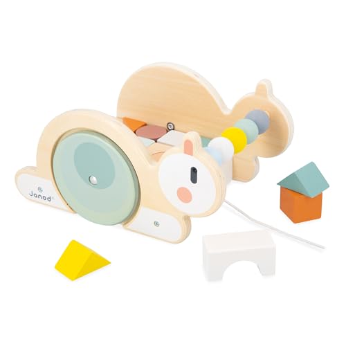 Janod - Sweet Cocoon Schneckenwagen mit Klötzen... - Jouets & Jeux Amazon Allemagne à 11.34€