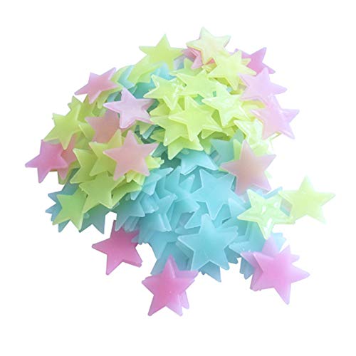 Glow in The Dark 3D Stars Wall Stickers 100Pcs Luminous... - Jouets & Jeux Amazon Royaume-Uni à 0.63€