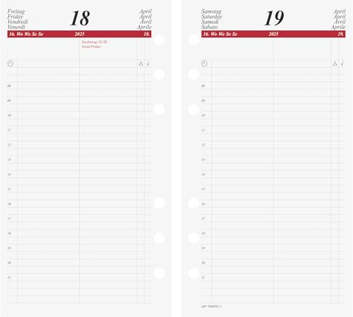 rido/idé Tageskalendarium Timing 2 2025 | 93×172 mm - Fournitures Bureau en promo à 4.42€