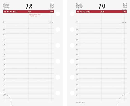rido/idé Tageskalendarium Timing 3 2025 | A7 - Fournitures Bureau Amazon Allemagne à 6.73€