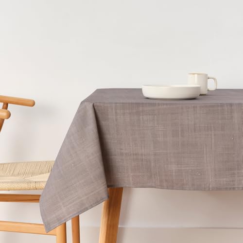 BL BELUM Stain Resistant Tablecloth, Cotton, Dark Grey... - Amazon Royaume-Uni à 14.41€