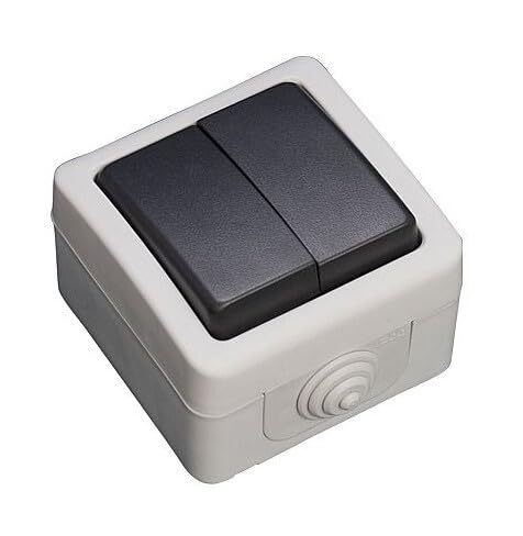 Wasserdichte Serie - 1200502 Doppelschalter 10 A IP44 - Amazon Germany à 6.95€