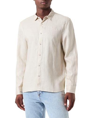 KEY LARGO Luis 1/1 Solid Camisa, Beige, L Hombres - Mode & Vêtements en promo à 11.36€