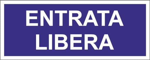 M-ITALY CARTELLO SEGNALETICO UNI - ENTRATA LIBERA - Adesivo... - Fournitures Bureau Amazon Italie à 1.99€